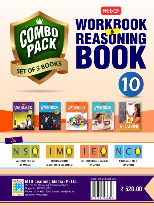 Class 10: Work book and Reasoning Book Combo for NSO-IMO-IEO-NCO