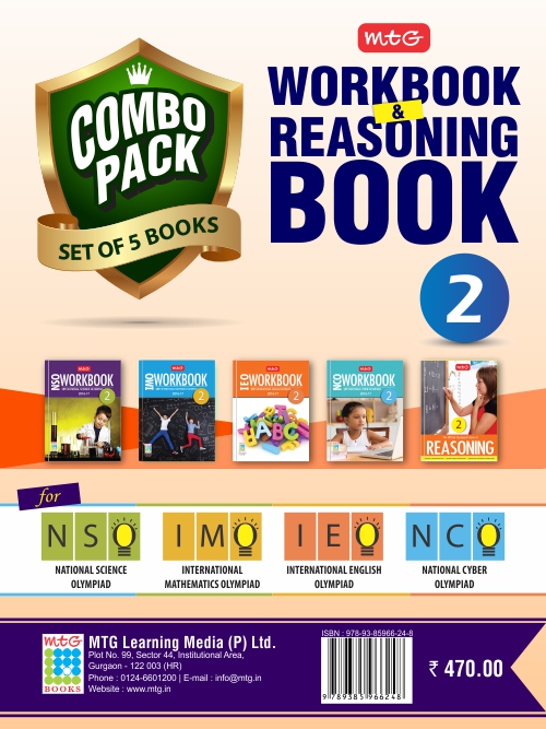 Class 2: Work book and Reasoning Book Combo for NSO-IMO-IEO-NCO