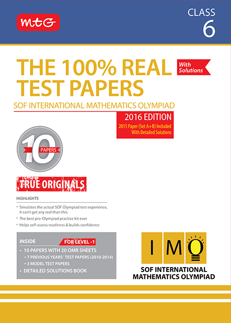 100% Real Test Papers (IMO) Class 6