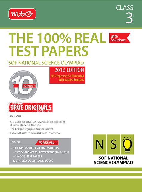 100% Real Test Papers (NSO) Class 3