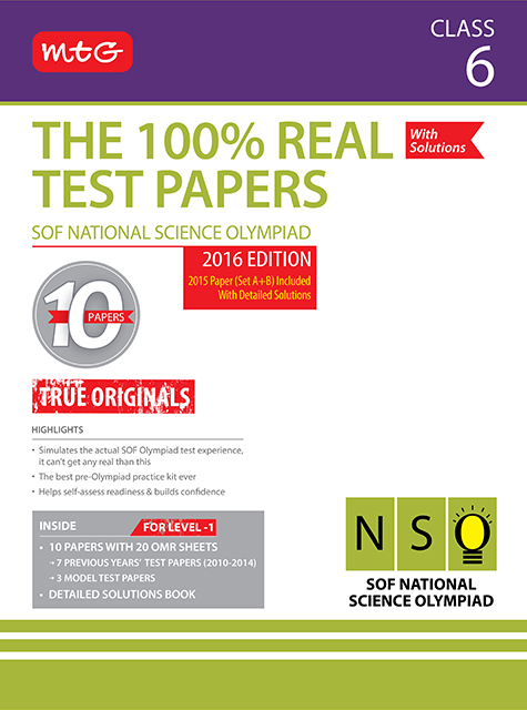 100% Real Test Papers (NSO) Class 6