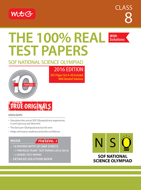 100% Real Test Papers (NSO) Class 8