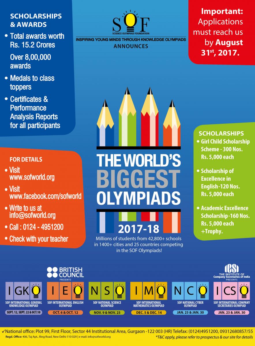 Science Olympiad Foundation (SOF) World's Biggest Olympiads